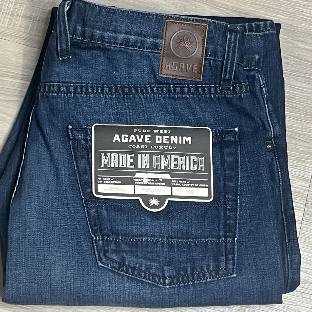 Agave Waterman Relaxed Straight Blue Denim Japan Made 33x36‎